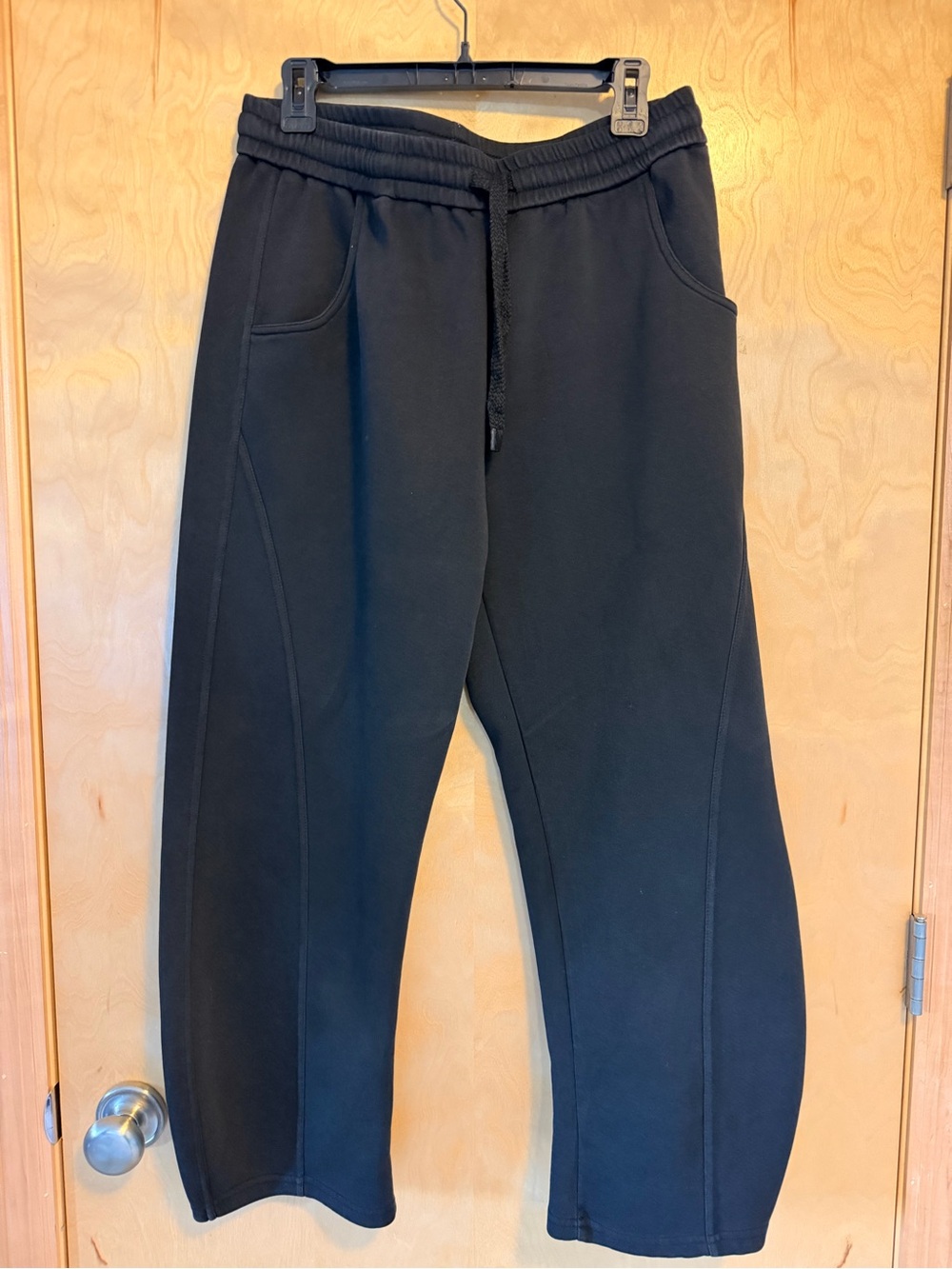 Cangpgin Men's Black Casual sweatpants Drawstring Pants